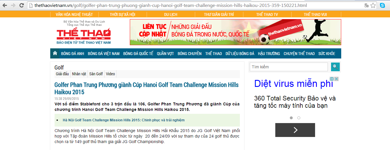 PHAN TRUNG PHUONG, CHAMPION OF “HANOI GOLF TEAM CHALLENGE MISSION HILLS HAIKOU 2015”